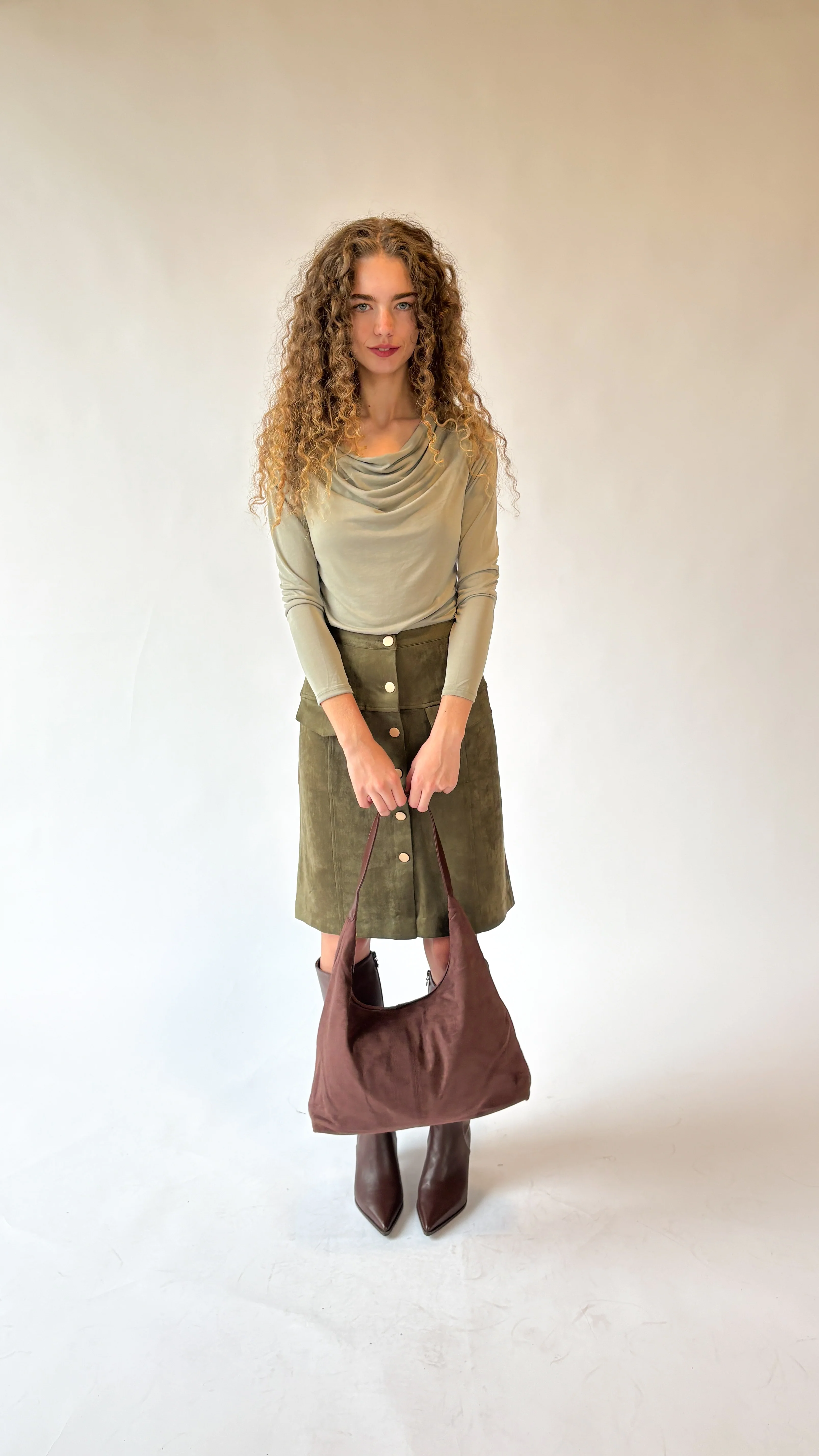 Bring It On Suede Skirt