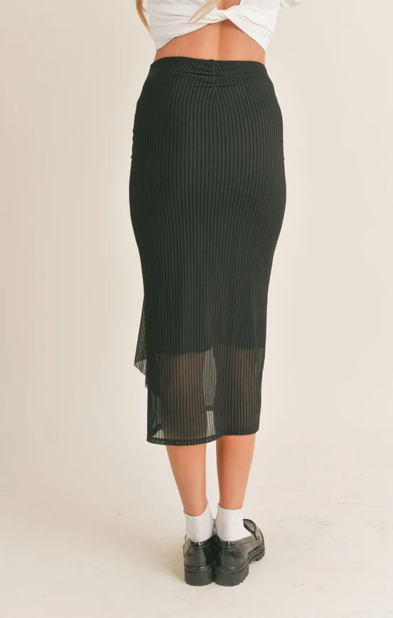 Royal Ruched Midi Skirt - Image 8