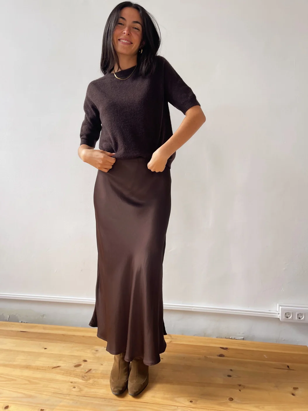 Like Butter Maxi Slip Skirt